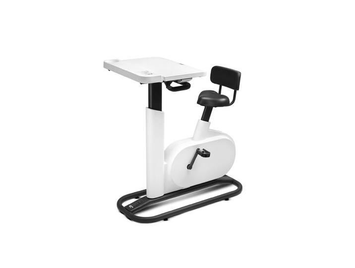 Vélo-bureau recharge eKinekt table réglable - Blanc