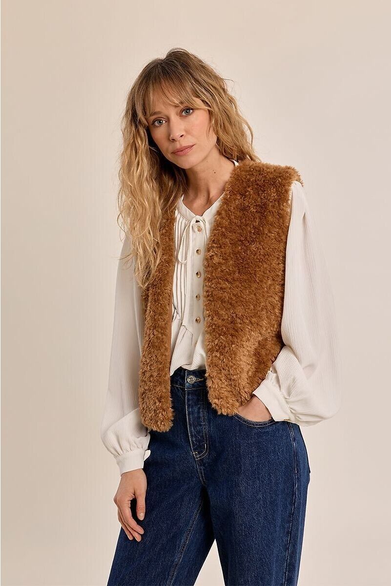 MOLLY BRACKEN Gilet sans manches en sherpa