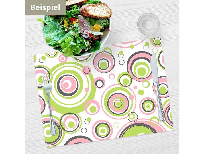 Tischset Kreise 4er-Set 44 x 32cm Multicolor