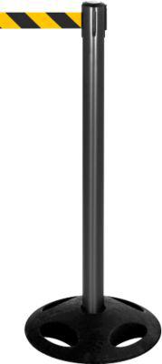 Absperrpfosten RS-Guidesystems GLA 26, schwarzt, Gurt gelb/schwarz, 2 Stück
