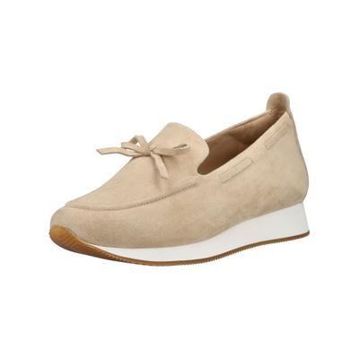 Slipper PETER KAISER "Peter Kaiser Slipper Veloursleder", Damen, Gr. 38,5, sand, Veloursleder, Schuhe Slipper