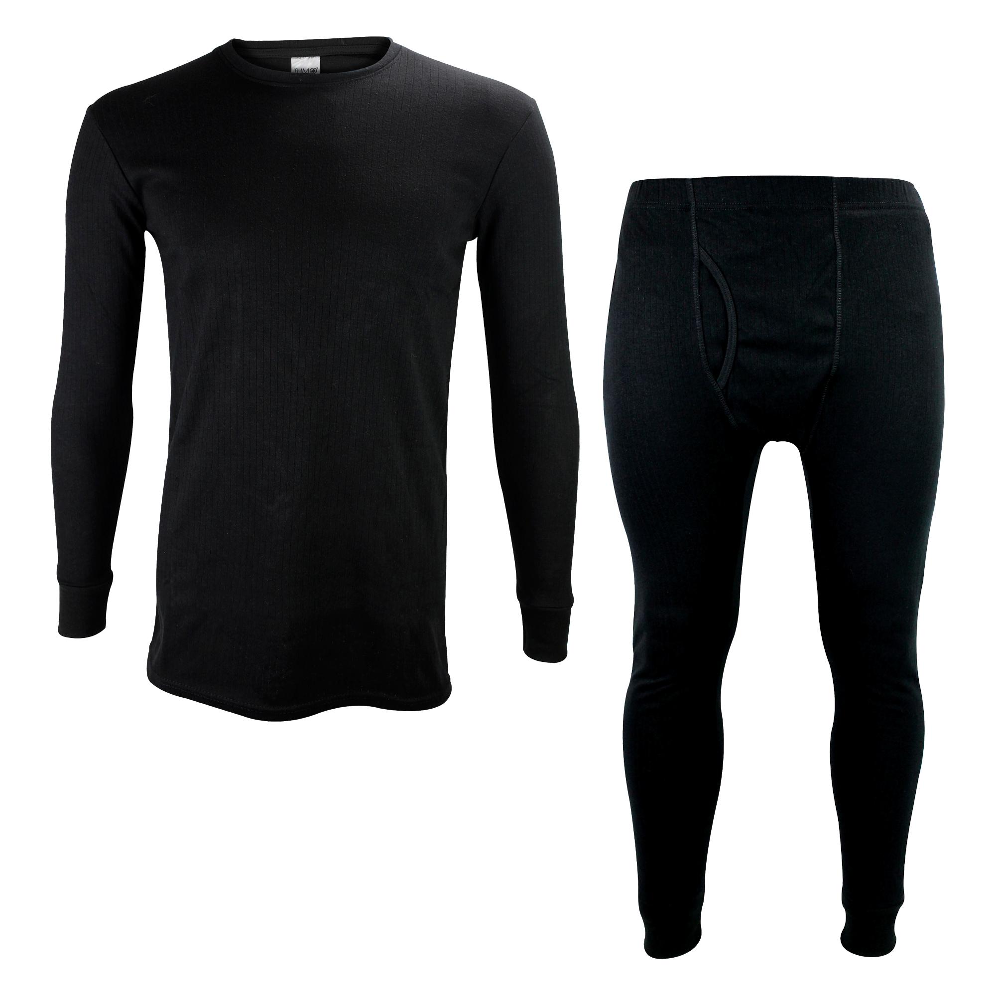 Herren Thermo Unterwäsche Set | Fleecegefüttertes Oberteil & Lange Unterhosen Set
