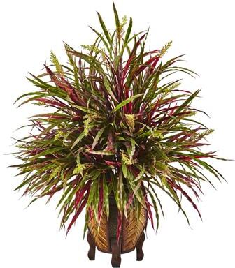 Nearly Natural Multicolored Autumn Grass Arrangement