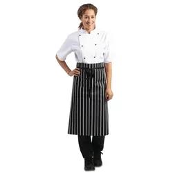 Whites Chefs Clothing Gastronoble Whites Küchenschürze schwarz weiß gestreift