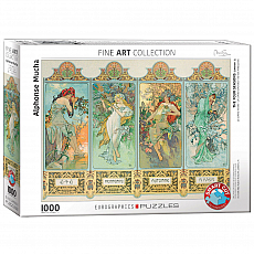 eurographics Puzzle - Die vier Jahreszeiten von Alphonse Mucha - 1000 Teile 300864