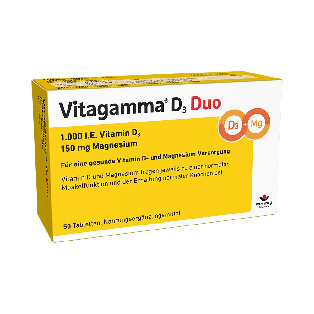 Vitagamma D3 Duo 1.000 I.E Vit.D3 150mg Magnes.NEM 50 St Tabletten