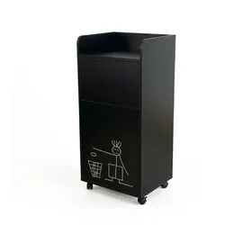 Prosofa Profi-Gastronomie-Abfallstation aus Holz, 70 L – Schwarz