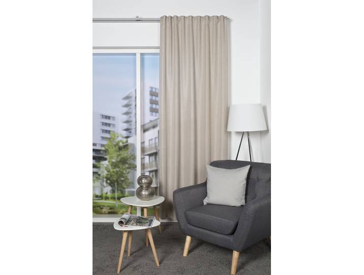 Gardine HOME WOHNIDEEN OXFORD , beige (natur), B:135cm H:145cm, Voile, Obermaterial: 100% Polyester, Gardinen, Gardine, blickdicht