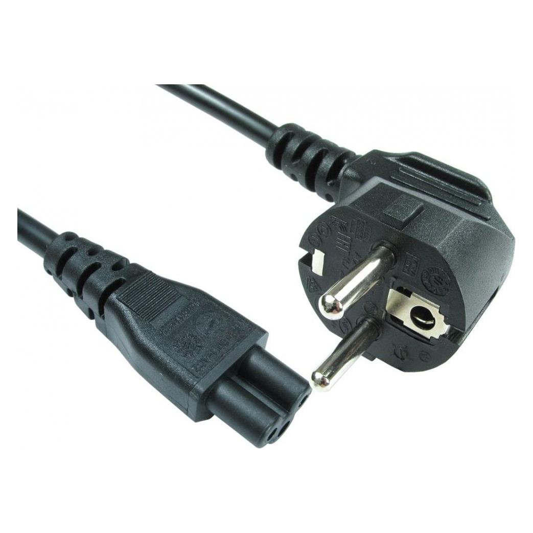 Cables Direct 2m Euro C5 F Clov Leaf Blk Pow Cab (2 m) (RB-292WH)