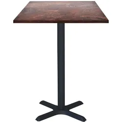 RestooTab - Stehtisch Dina 60x60cm Dekor Rost roc