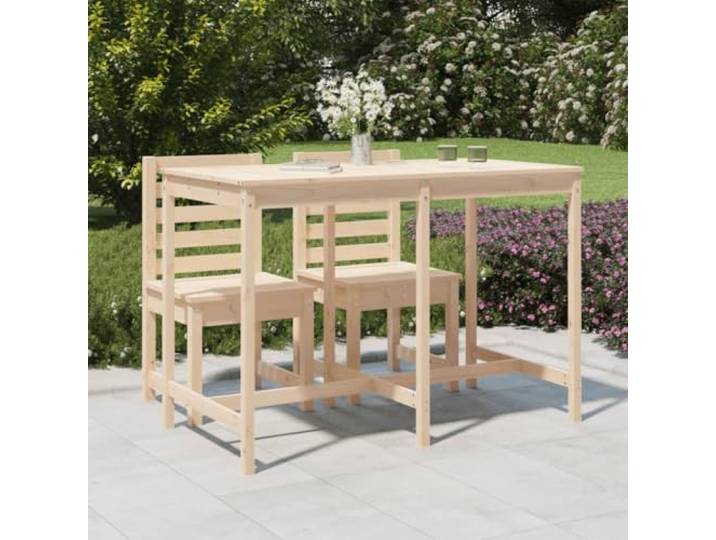 Gartentisch 159,5x82,5x110 cm Massivholz Kiefer Outdoor-Tisch für Garten und Terrasse,stabiler Holzrahmen,robuste Tischplatte,zeitloses Design,Pflege mit wasserdichter Hülle