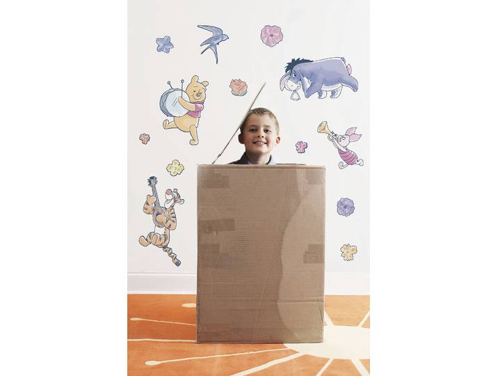 Wandtattoo KOMAR Winnie the Pooh Rock-a-bye - Grösse 50 x 70 cm , bunt, Blumen Disney Wald, Folie, Wandtattoos, Wandtattoo, selbstklebend, Wandsticker, Kinderzimmer