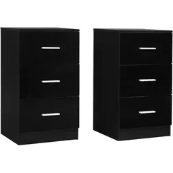 Helloshop26 - Set aus 2 Aktenschränken 37,1 x 34,2 x 66,5 cm praktische Aufbewahrung schwarze Ausführung modernes Design 20_0012515