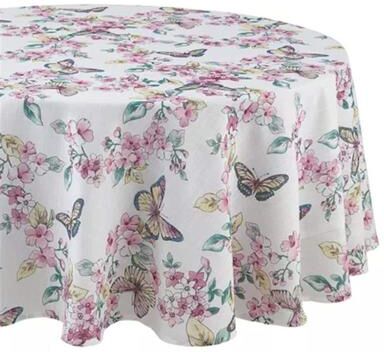 Lenox Butterfly Meadow Floral Tablecloth - 70 in. Round