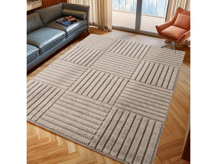 Ayyildiz Teppiche ART 1123, auch als Läufer und in Rund erhältlich rechteckig 8 mm Höhe Boho Design, 3D Optik, Struktur Hoch Tief, skandinavisch, Wohnzimmer
