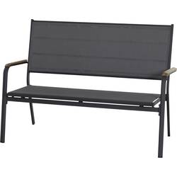 Siena Garden N40082 Gartenbank Aluminium, Teakholz Anthrazit (matt), Grau, Natur
