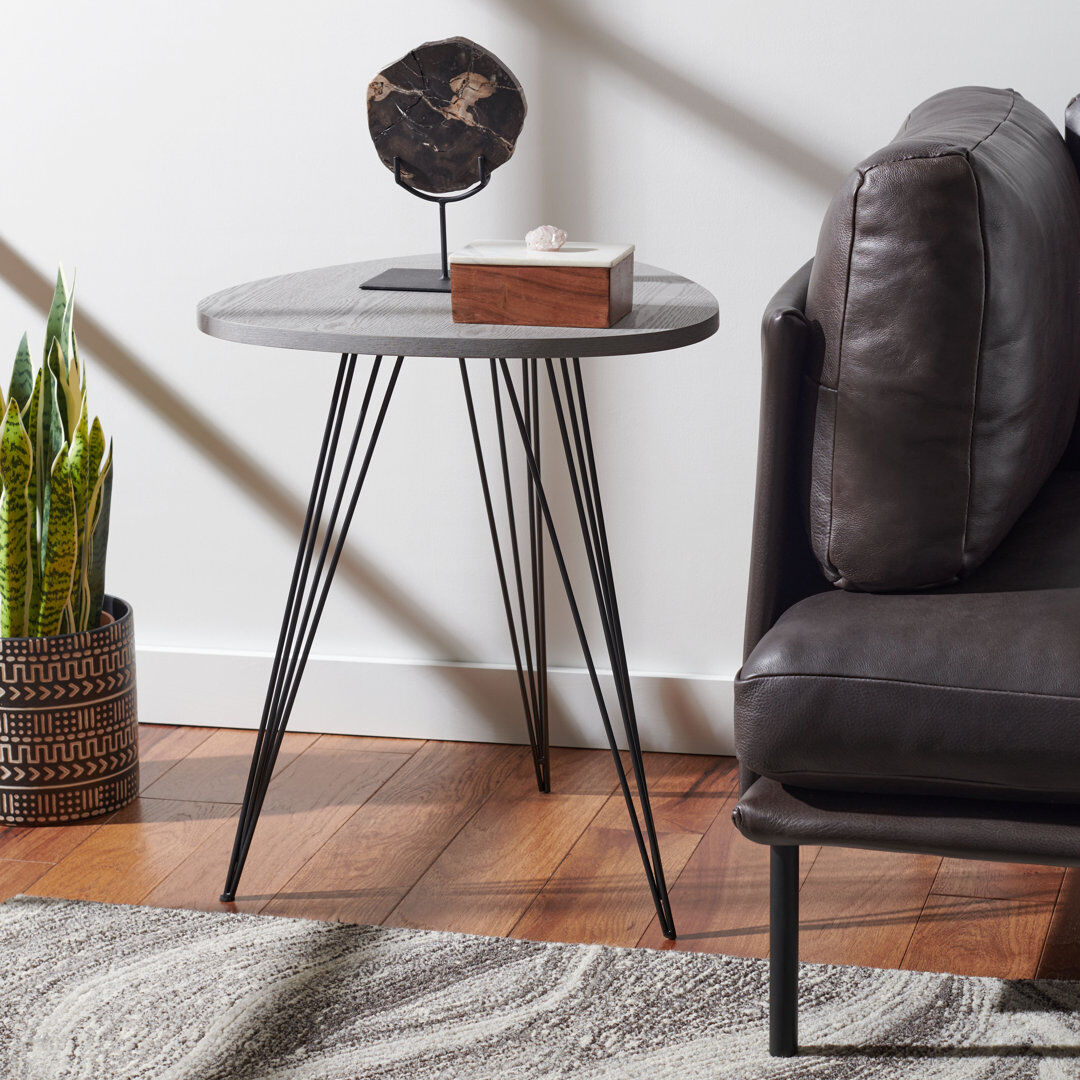 Blue Elephant End Table Grey 59.9cm H X 50cm W X 50cm D