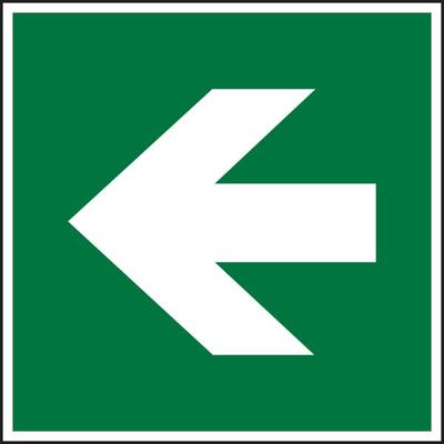 Rettungszeichen, Richtungspfeil - ASR A1.3 (DIN EN ISO 7010) - 200x200x1.5 mm Kunststoff