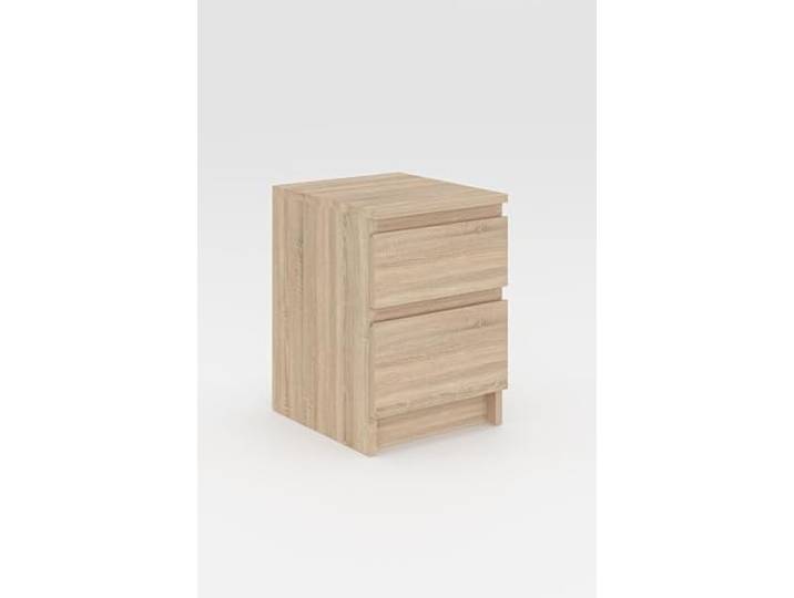 Hanah Home Stilvoller Nachttisch, Sonomo-Eiche, 35 x 50 x 40 cm 100% melaminbeschichtete Spanplatte, 18 mm stark Zerlegt für einfache Montage