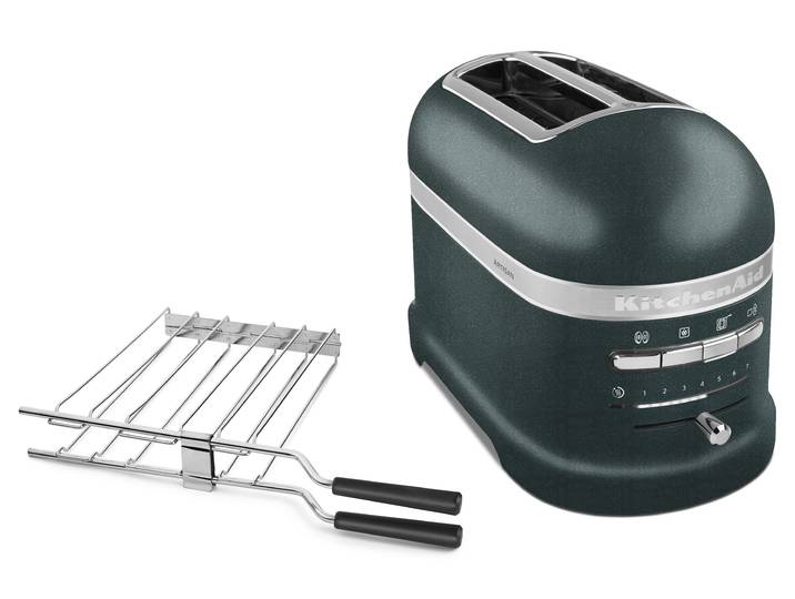 KITCHENAID Toaster 5KMT2204EPP Pebbled Palm , grün (pebbled palm), B:18cm H:22,5cm T:33cm, Toaster, mit Sandwichzange, Toaster