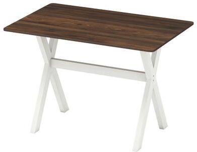 Costway Modern Dining Table Wooden Kitchen Table with X-shaped Frame-White