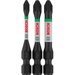 Bosch PRO Pozidriv Impact Bit,PZ1,PZ2,PZ3,55 mm - 3 teiliges Set - 2608521U57