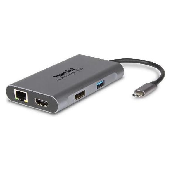 Hamlet HDKC-PD400D Portreplikator und Dockingstation für Notebooks Verkabelter USB 3.2 Gen 1 (3.1 Ge (USB-C) (HDKC-PD400D)