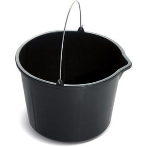 Kistenberg Baueimer 16 Liter, mit Ausgießer & Literskala, aus Kunststoff, schwarz