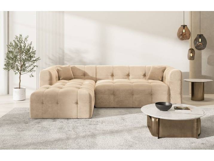 Couch Sevilla L-Form in Stoff