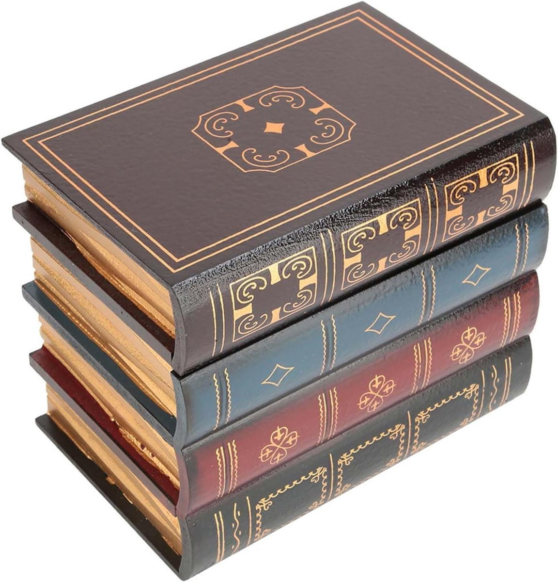 Nep Boeken Opbergdoos Bruin - Decoratief Boek met Vintage Ontwerp - 16 x 20 cm