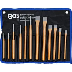 BGS 1657 Satz Splintentreiber Meißel Körner mit Tasche 12 teilig