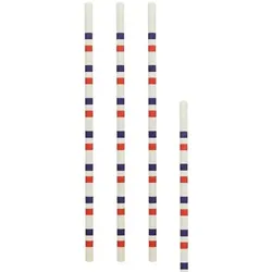 VASCELLA Papierstrohhalme mit Motiven der französischen Flagge ø 6 x 200 mm (2400 Stück)