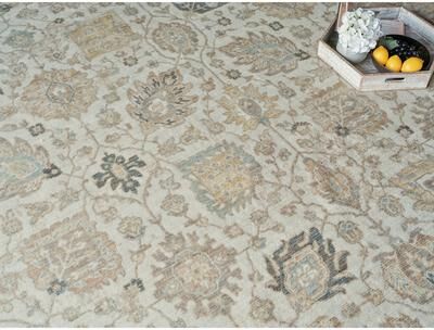 Exquisite Rugs Artisan Handmade Wool/Nylon in Ivory Area Rug