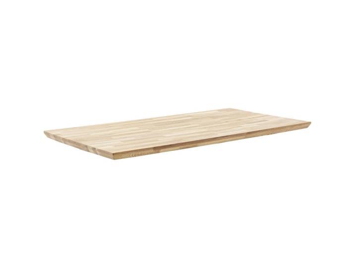 Carryhome Tischplatte, Wildeiche, Holz, Wildeiche, massiv, rechteckig, 75x4x120 cm, Esszimmer, Tische, Esstische, Tischsysteme, Tischplatte