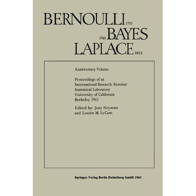 Bernoulli 1713 Bayes 1763 Laplace 1813, Taschenbuch von Jerzy Neyman,Lucien M. Le Cam, Springer Berlin, 978-3-642-49467-3