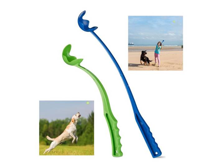 Relaxdays Ballschleuder für Hunde 2er Set