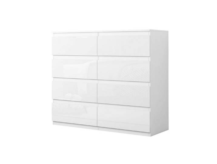 HTI-Living Kommode Kommode Kenji 8 Schubladen Hochglanz Weiß (Stück, 1 St., 1 Kommode), Sideboard