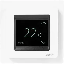 Devi DEVIreg Touch polarweiss 140F1071 UP Uhren-Thermostat 16A, 230V mit Rahme, Thermostat, Weiss
