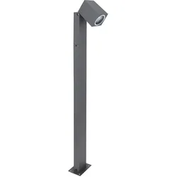 Wegeleuchten Außen anthrazit Garten Stehlampe Aussen Außenleuchte Terrasse stehend, schwenkbar, Fernbedienung dimmbar, 1x RGB LED 3,5W, LxBxH 11,5x7,2x80 cm