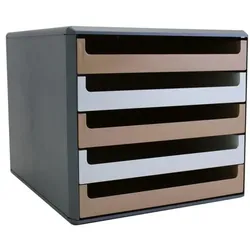 M und M Schubladenbox »Modern Office« grau, 28.5x26x35.7 cm
