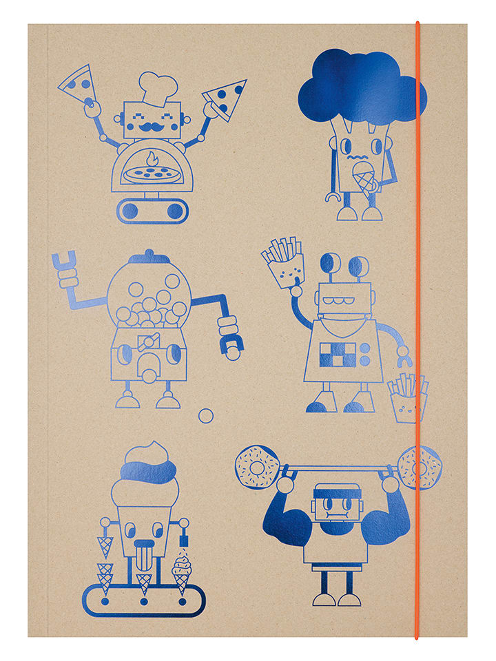 folia PAPER Sammelmappe "Hungry Robots" in Natur - onesize