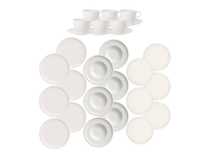 Geschirr-Set VILLEROY & BOCH Geschirr-Set Artesano Original 30er Set weiß , weiß, 30, Porzellan, Geschirr-Sets, Geschirr-Set, Spülmaschinengeeignet, Mikrowellenfest