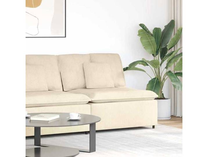 ELORAN®Module central de Canapé modulable convertible - Sofa lit - avec coussins - crème - 100 cm - Sofa modulable Moderne_00628704