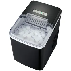 Eiswürfel Maschine schwarz 1,85l Ice Cube Maker Leise 120W LED Anzeige Sichtfenster Melissa16620019