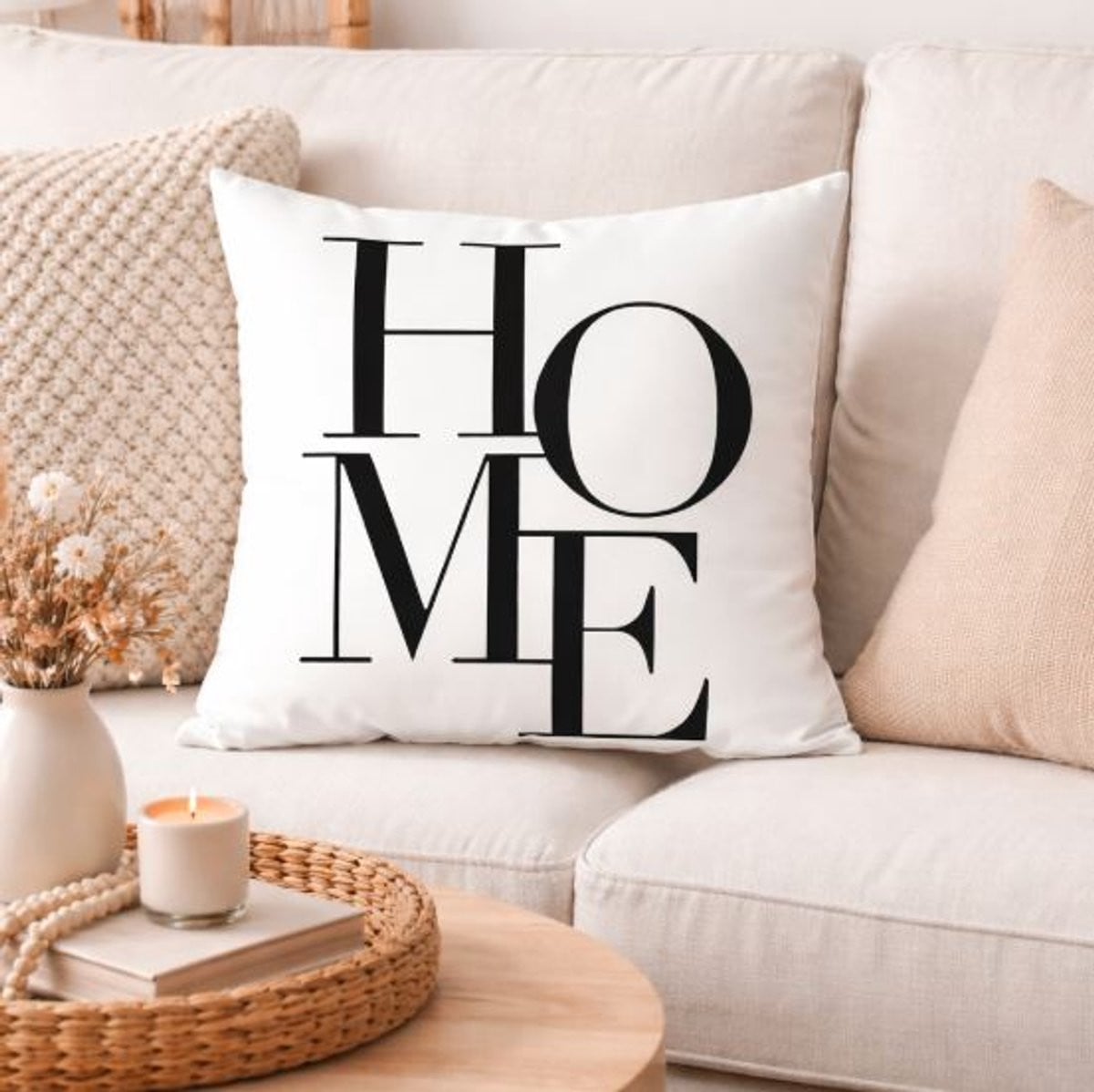 Modern Statement Collection Kussenhoes HOME 45x45 cm