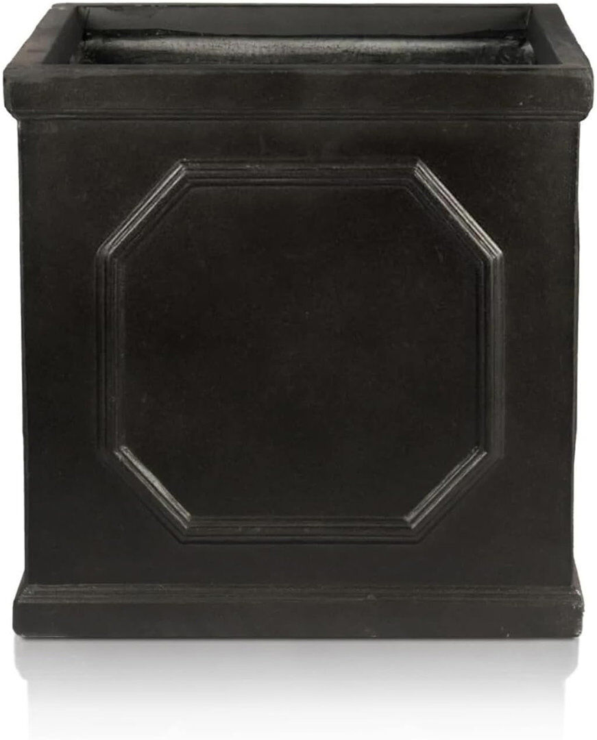 HORTICO Handmade Planter Box Dark Grey 30cm H x 30cm W x 30cm D