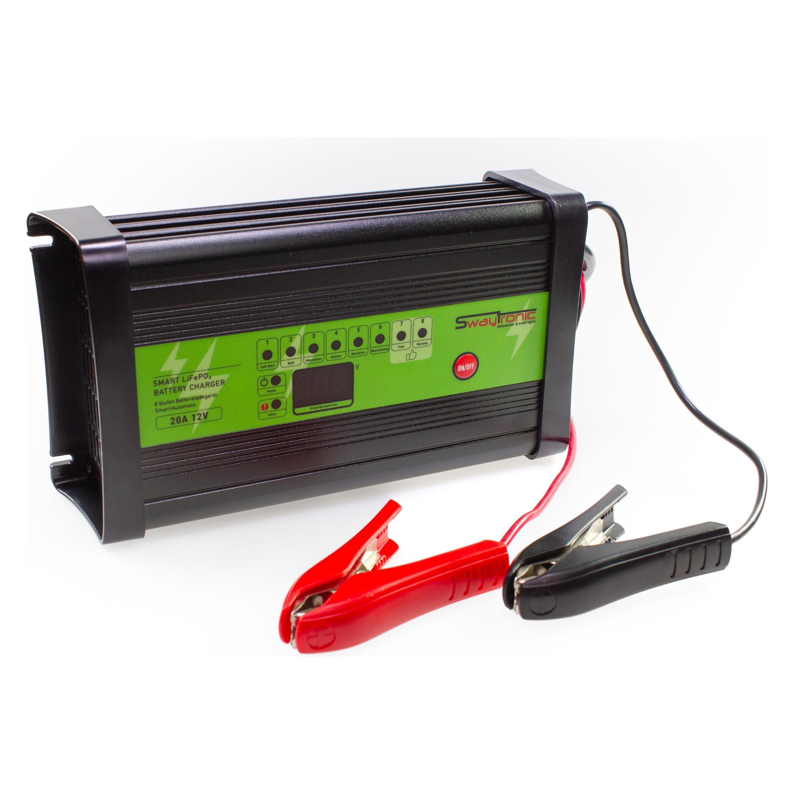 Swaytronic Smart LiFePO 4 Battery Charger 14.6V 20A (20 A, 12V) (52250169)