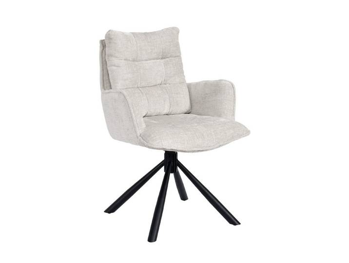 Duhome Esszimmerstuhl (8610A), 360° drehbar, Automatische Rückstellfunktion, Chenille-Stoff
