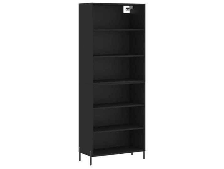 vidaXL Highboard Highboard Schwarz 69,5x32,5x180 cm Holzwerkstoff (1 St)