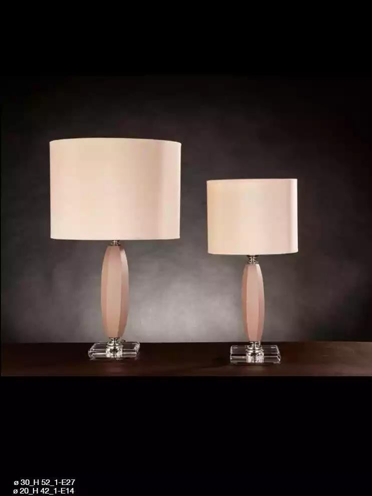 AEA Klassieke beige tafellamp met kristallen kroonluchter design